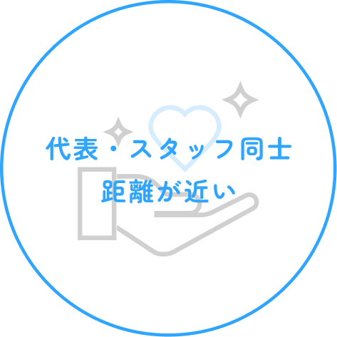 代表・スタッフ同士 距離が近い